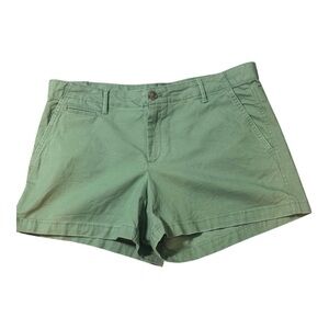 Gap Summer Short Women’s Green Khaki Chino Size 12 Tall 3.5 inch Slight Stretch
